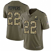 Nike Browns 22 Jabrill Peppers Olive Camo Salute To Service Limited Jersey Dzhi,baseball caps,new era cap wholesale,wholesale hats